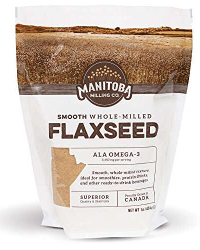 Manitoba Milling Co.'s Smooth Whole Milled Flaxseed has more omega 3 fatty acids than flaxseed meal