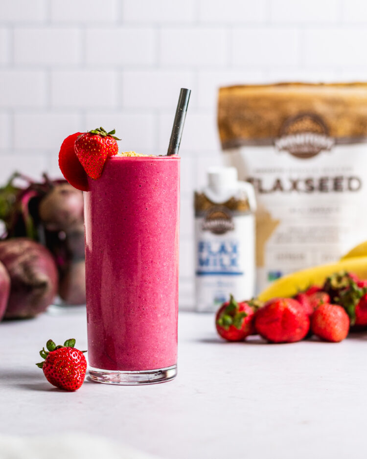 Strawberry Beet Smoothie Manitoba Flax Seed Milling Company