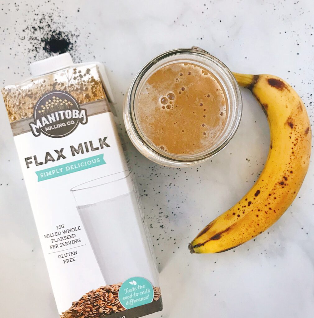 Creamy Ground Flax & Cold Brew Blended Latte Manitoba Flax Seed