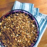 healthy blueberry crumble