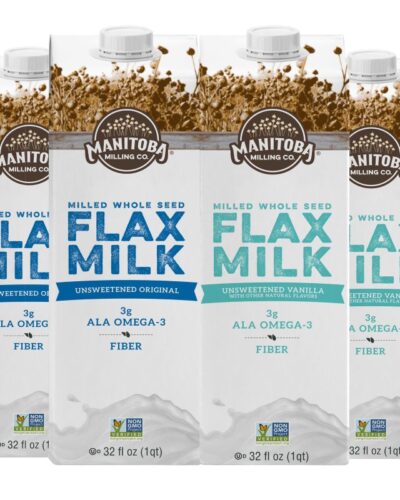 Mix - 2 Unsweetened Vanilla, 2 Unsweetened Original Flax Milk - 4 x 32 oz.