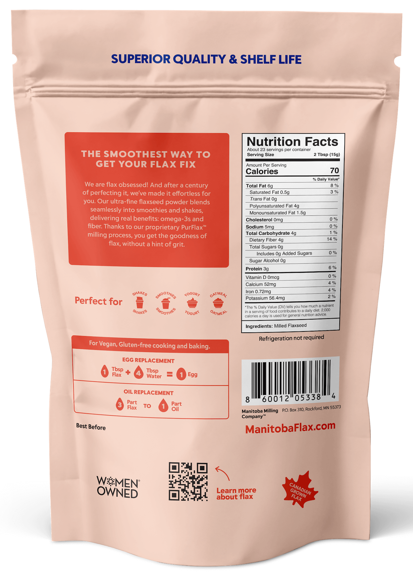 Smooth Whole Milled Flaxseed - Image 3