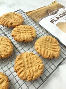 peanut butter cookies on cooling rack